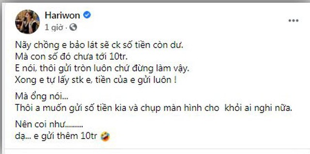 Hari Won bênh chồng cao tay, Hari Won, Hari Won bảo vệ chồng, Hari Won bảo vệ Trấn Thành, Hari Won bênh chồng sao kê, Trấn Thành sao kê, Trấn Thành sao kê từ thiện