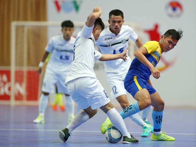 Thái Sơn Nam tô điểm ngày đăng quang lần thứ 7 giải futsal VĐQG bằng chiến thắng đậm Sanest Tourist Khánh Hòa. Ảnh: Quang Phương