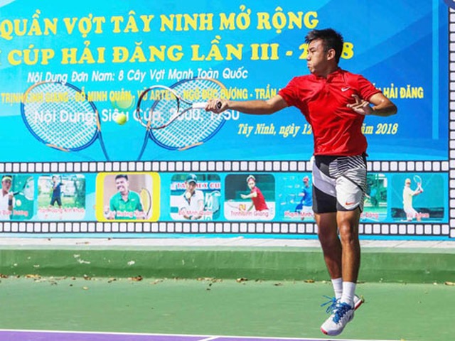 Tay vợt gốc Tây Ninh sẽ thi đấu trên sân nhà khá nhiều năm nay. Ảnh: LT