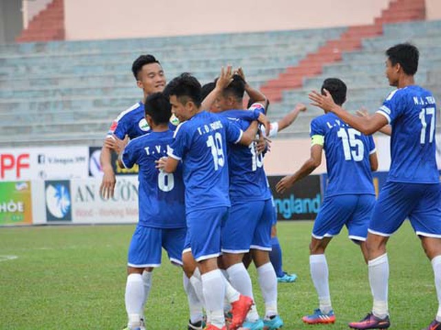 Niềm vui chiến thắng của F.Tây Ninh. Ảnh: TN