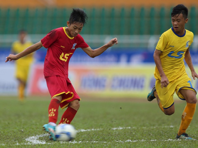 Sanna Khánh Hòa gây bất ngờ lớn khi giành vé sớm nhất vào bán kết VCK U15 Quốc Gia Cúp Thái Sơn Bắc 2018. Ảnh: Anh Duy