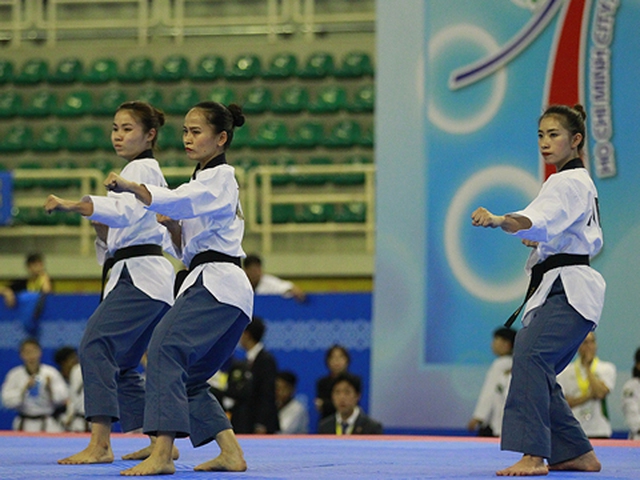 Những hy vọng vàng ở đội tuyển quyền Taekwondo nữ ở Đại hội lần này. Ảnh: VT