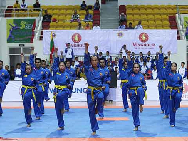 Vovinam có sự tham dự của 8 quốc gia trong khu vực năm nay là một thành công lớn. Ảnh: BM