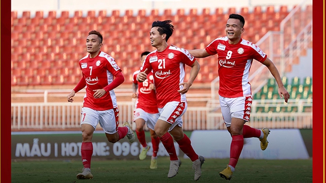 Công Phượng cùng đồng đội ở TP.HCM vừa nhận văn bản hoãn AFC Cup 2020. Ảnh: AFC