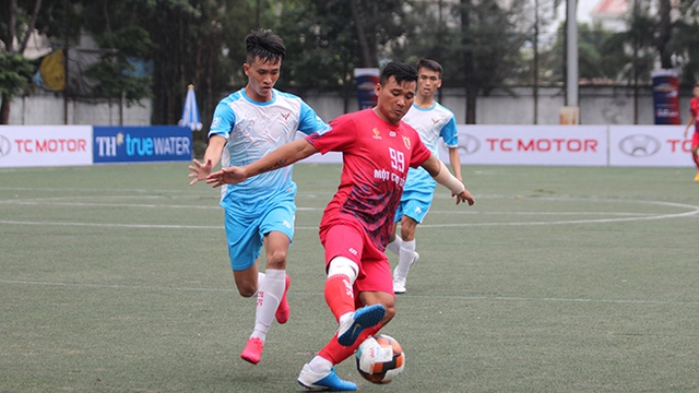 Cựu tiền đạo U23 Việt Nam Nguyễn Tuấn Anh trong màu áo Quốc An Quốc Michel. Ảnh: AD