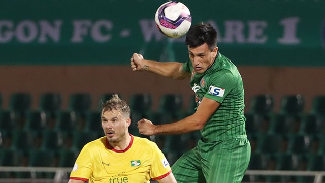 Merlo ghi 2 bàn giúp Sài Gòn FC có trọn 6 điểm trên sân nhà. Ảnh: SGFC