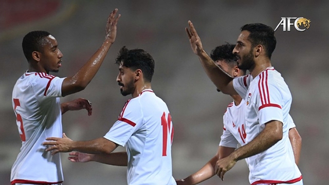 UAE đã ghi 12 bàn thắng sau 3 trận gặp Malaysia, Thái Lan và Indonesia. Ảnh: AFC