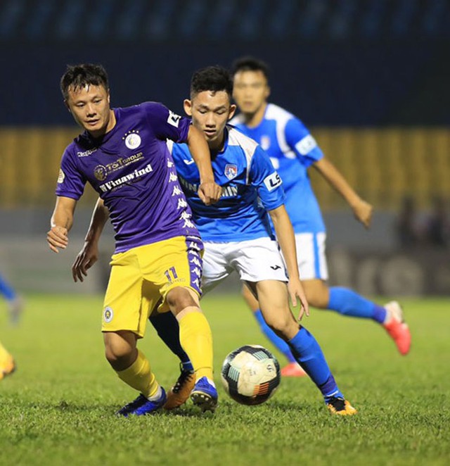 Hai Long là sự thay thế lý tưởng cho Thành Lương ở Hà Nội FC trong tương lai gần. Ảnh: VPF