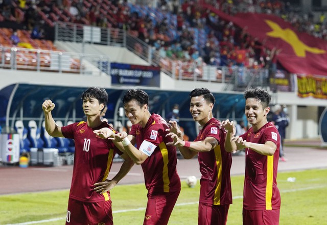 Công Phượng đang là chân sút hàng đầu đội tuyển Việt Nam với 2 bàn thắng sau 2 trận. Ảnh: VFF