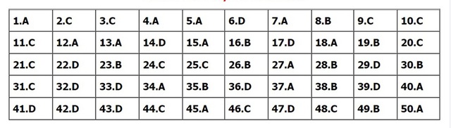 Đáp án môn Toán, Đáp án Toán, Đáp án môn Toán thi Tốt nghiệp THPT 2022, đáp án Toán, Đáp án môn Toán 24 mã đề, Đáp án Toán 24 mã đề, đáp án Toán thi THPT năm 2022