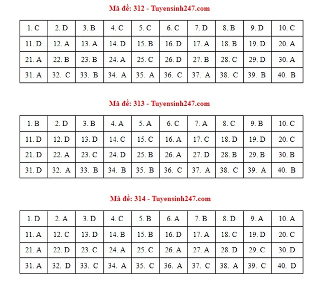 Đáp án Sử, Đáp án môn Sử, Đáp án Sử THPT Quốc gia 2021, Đáp án Sử 2021, Đáp án Sử THPT Quốc gia 2021, Đáp án 24 mã đề môn Sử, Đáp án Sử tất cả mã đề