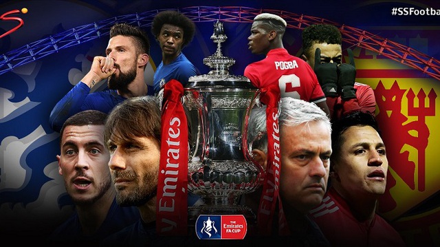 XEM TRỰC TIẾP chung kết FA Cup Chelsea vs M.U (19/5, 23h15) ở đâu?