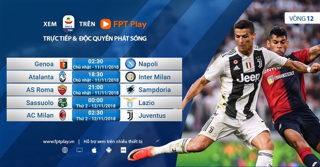 Link xem trực tiếp AC Milan vs Juventus (02h30 ngày 12/11)