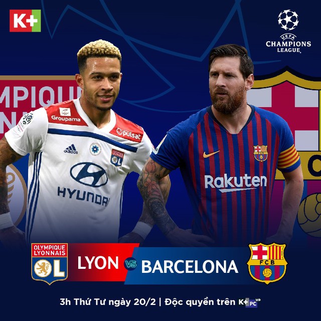 Champions League, K+, K plus, trực tiếp Champions League, trực tiếp Atletico Madrid vs Real Madrid, trực tiếp Liverpool vs Bayern Munich, trực tiếp Lyon vs Barca