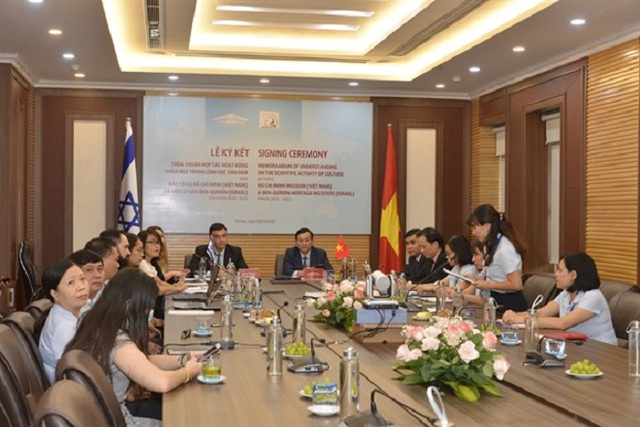 Văn hóa, Bảo tàng Hồ Chí Minh, Viện Di sản Ben Gurion, hợp tác