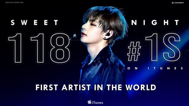V BTS là nghệ sĩ đầu tiên và duy nhất trên thế giới lập kỷ lục này với iTunes