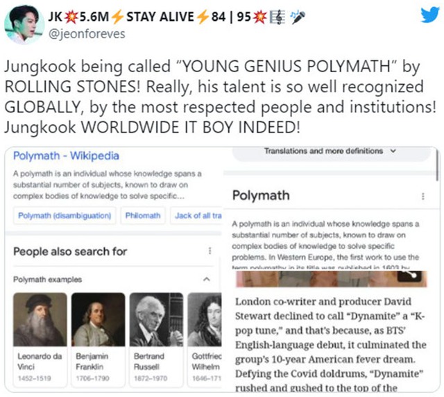 BTS, Jungkook, Jungkook là Young Genius Polymath, V BTS, Suga, Jimin, J-Hope