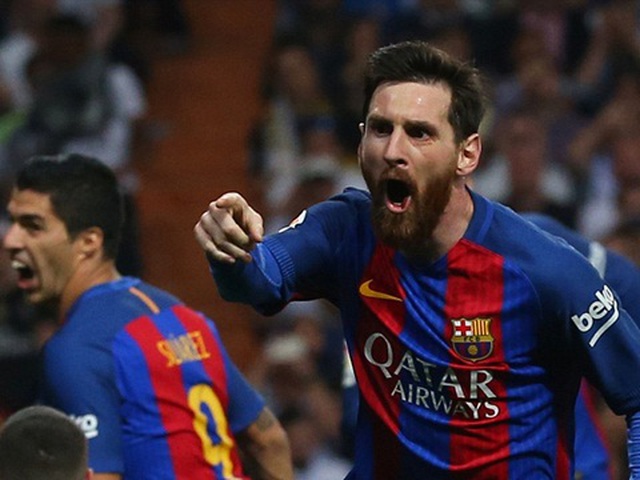 Messi lập cú đúp giúp Barca thắng Real 3-2 trong trận "kinh điển"