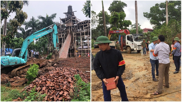 Hà Nội: Đang cưỡng chế phá dỡ 'cung điện' xây trái phép tại Ba Vì