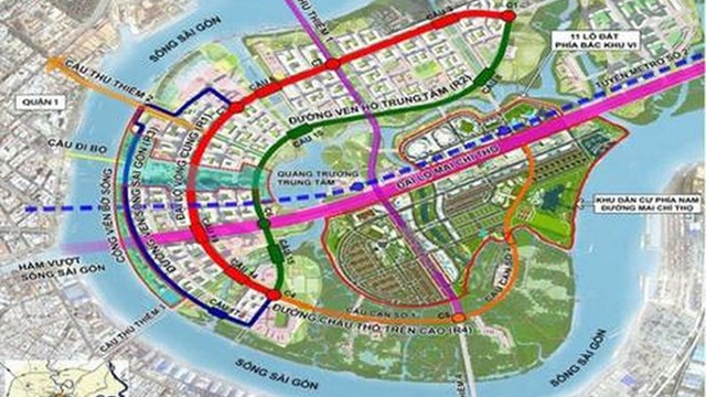 Bản đồ quy hoạch khu đô thị mới Thủ Thiêm bị thất lạc đã được thay thế bởi quy hoạch chung năm 2005
