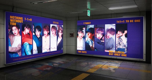 BTS, Blackpink, Twice, IZONE, Wanna One, EXO, quảng cáo ga tàu điện, quảng cáo sao Kpop, subway ad Kpop, nhóm nào cò nhiều quảng cáo tại ga tàu điện nhất