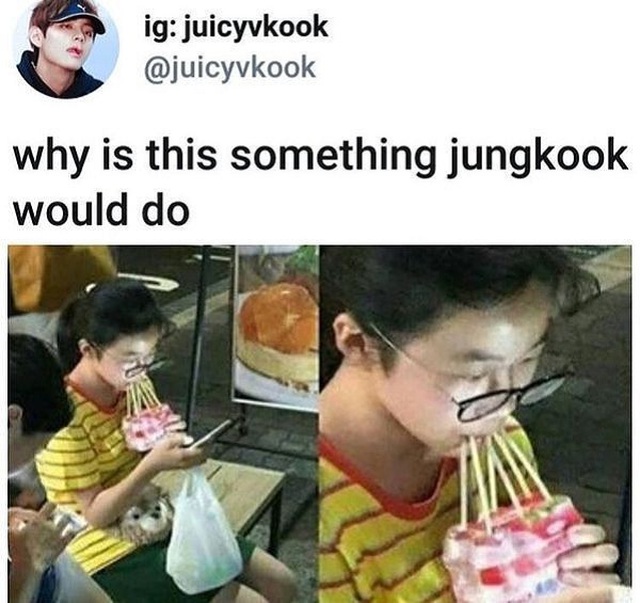 BTS, Jungkook, Jungkook BTS, BTS 2020, jungkook sữa chuối, sữa chuối của Jungkook, BTS hài hước, bts gif, jungkook gif