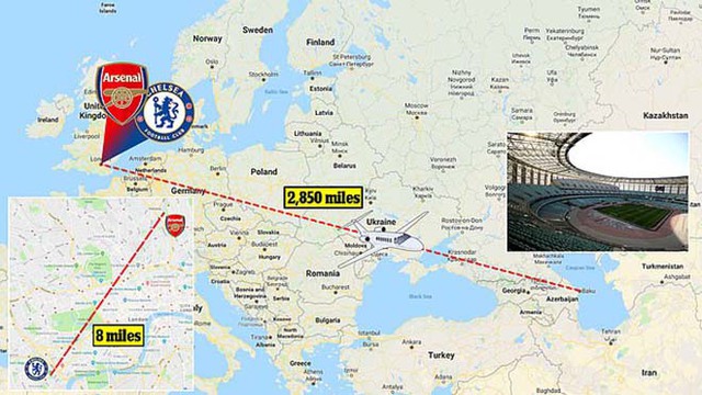 Arsenal đấu Chelsea ở Baku: CĐV kêu trời vì vé, hành trình thảm họa