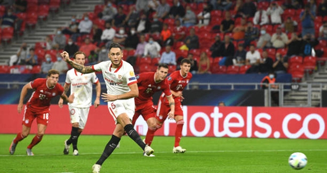 Kết quả bóng đá Siêu cúp châu Âu. Video clip bàn thắng Bayern Munich 2-1 Sevilla.