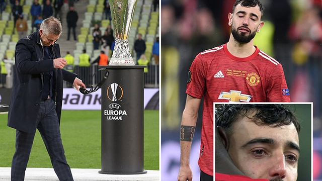 Bruno Fernandes khóc, Pogba gỡ huy chương khi MU thua chung kết Europa League