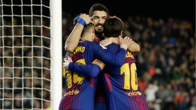 Barcelona 6-1 Girona: Messi tuyệt đỉnh, Suarez lập hat-trick, Coutinho nổ súng