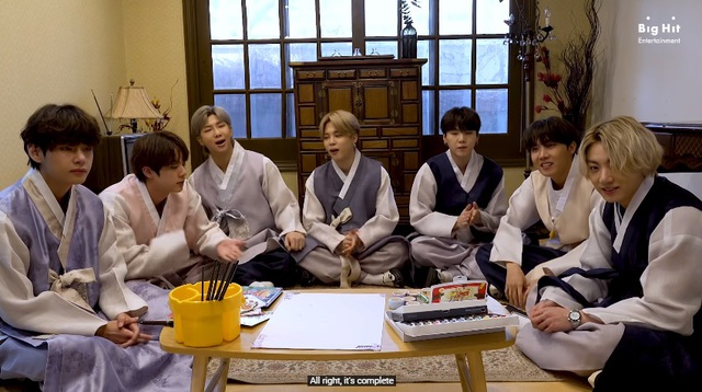 BTS, Năm mới Tân Sửu, BTS chúc mừng năm mới, BTS hanbok 2021, BTS năm mới 2021, BTS vẽ bò