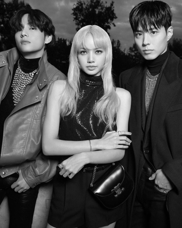 BTS, V BTS, V BTS ngáp dài hộ tống Lisa, Lisa, Blackpink, Park Bo Gum, BTS Style, Blackpink style, BTS chương 2, V BTS style, Lisa Style, V BTS Celine, V BTS photo 2022