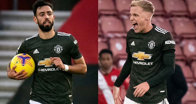 MU, Hàng tiền vệ MU, Southampton vs MU, Van de Beek đá cùng Bruno Fernandes, Van de Beek vs Bruno Fernandes, Van de Beek đá chính, Kết quả Ngoại hạng Anh, BXH bóng đá Anh