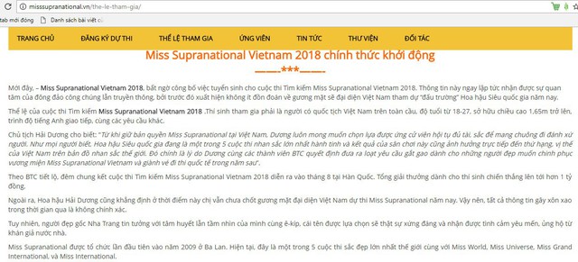 Miss Supranational Việt Nam - Hoa hậu Siêu quốc gia Việt Nam 2018 
