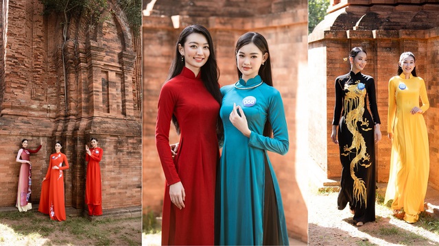 Dàn người đẹp Miss World 2022 khoe sắc trong tà áo dài ở Quy Nhơn