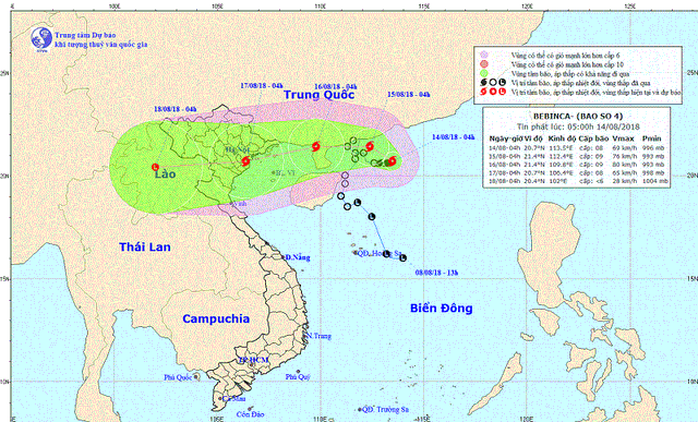 BÃO SỐ 4, TIN BÃO SỐ 4, Bão số 4 2018, Tin bão, Bão BEBINCA, Tin bão mới nhất, Áp thấp nhiệt đới, Bão đổ bộ, Cập nhật bão số 4, Cơn bão số 4, thời tiết hôm nay