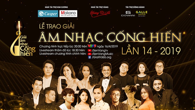 TRỰC TIẾP Lễ trao giải Giải Âm nhạc Cống hiến lần 14-2019