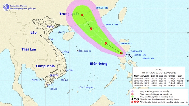 Tin bão số 1: Áp thấp nhiệt đới có khả năng mạnh lên thành bão số 1