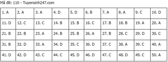 Đáp án Toán, Đáp án môn Toán, Đáp án Toán THPT Quốc gia 2021, Đáp án Toán 2021, Đáp án toán THPT Quốc gia 2021, Đáp án môn toán THPT Quốc gia 2021, Đáp án môn Toán 2021