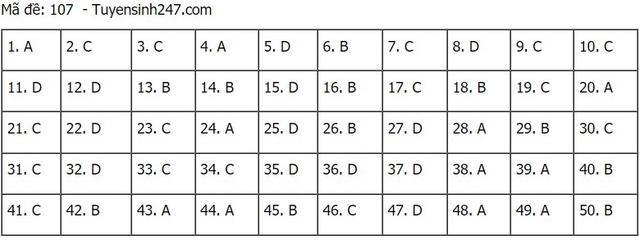 Đáp án Toán, Đáp án môn Toán, Đáp án Toán THPT Quốc gia 2021, Đáp án Toán 2021, Đáp án toán THPT Quốc gia 2021, Đáp án môn toán THPT Quốc gia 2021, Đáp án môn Toán 2021