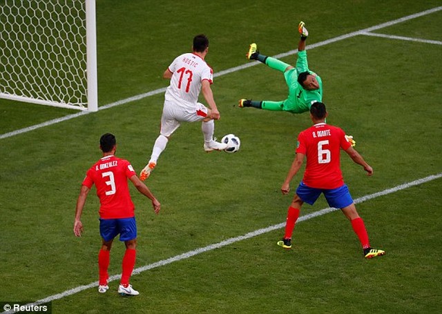 Video clip bàn thắng Costa Rica 0-1 Serbia: Kolarov lập 'siêu phẩm' đá phạt