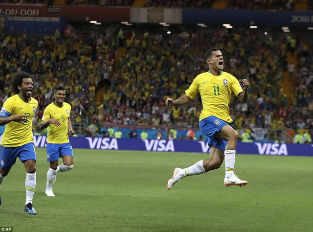 Video clip bàn thắng trận Brazil 1-1 Thụy Sĩ: Coutinho lập 'siêu phẩm' sút xa