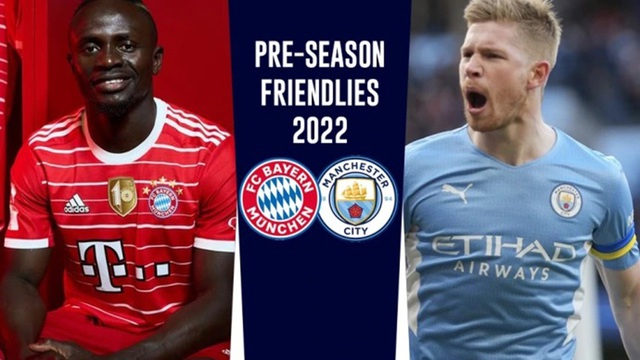 Link xem trực tiếp bóng đá Bayern vs Man City, Giao hữu Hè 2022 (06h00, 24/7)