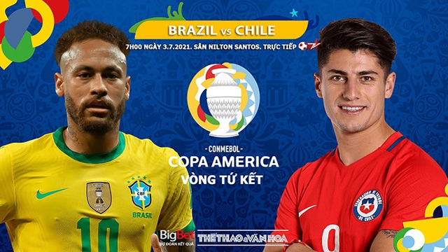 Nhận định kết quả. Nhận định bóng đá Brazil vs Chile. BĐTV trực tiếp Copa America 2021