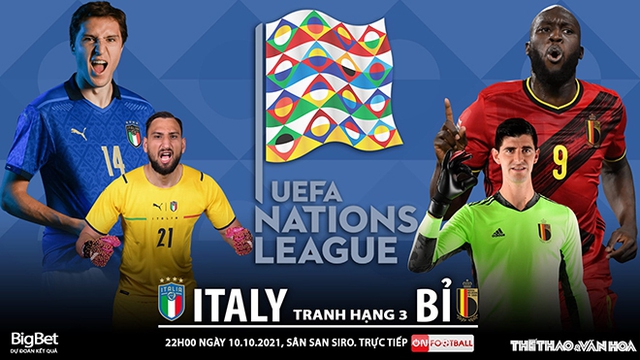Nhận định bóng đá nhà cái Ý vs Bỉ. Nhận định, dự đoán bóng đá Nations League (20h00, 10/10)
