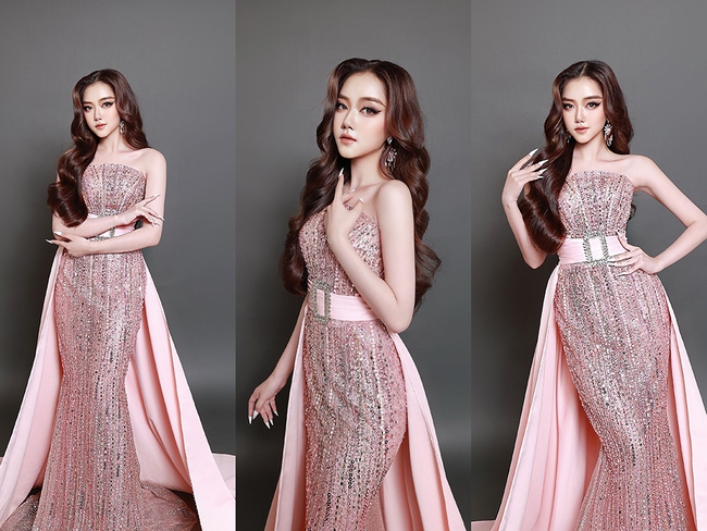 Nguyễn Vũ Thoại Nghi diện dạ hội của NTK Brian Võ thi Miss Teen Universe 2022  - Ảnh 1.