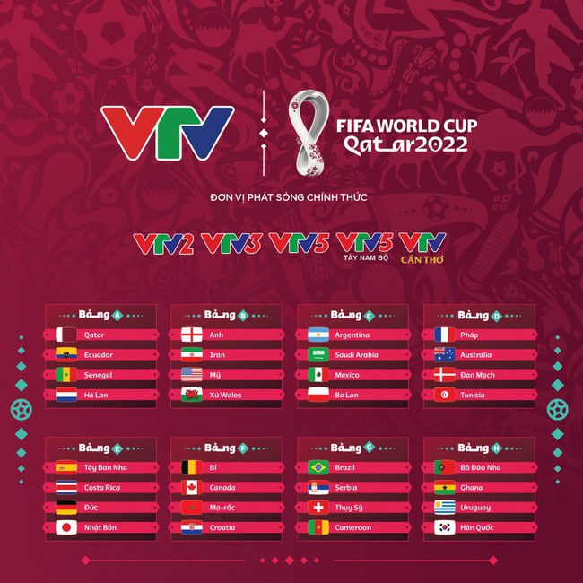 Lịch phát sóng trực tiếp các trận bóng đá World Cup 2022 trên kênh VTV3 - Ảnh 2.