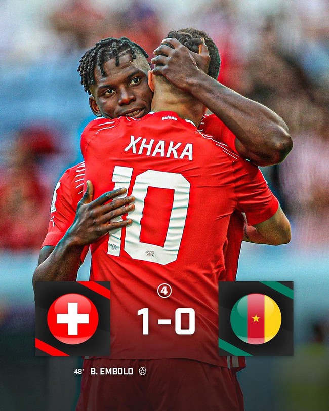 Kết quả Thụy Sĩ 1-0 Cameroon: Embolo toả sáng, Thuỵ Sĩ giành thắng lợi ngọt ngào - Ảnh 1.