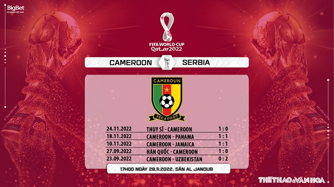 Nhận định bóng đá Cameroon vs Serbia, World Cup 2022 (17h00, 28/11) - Ảnh 8.