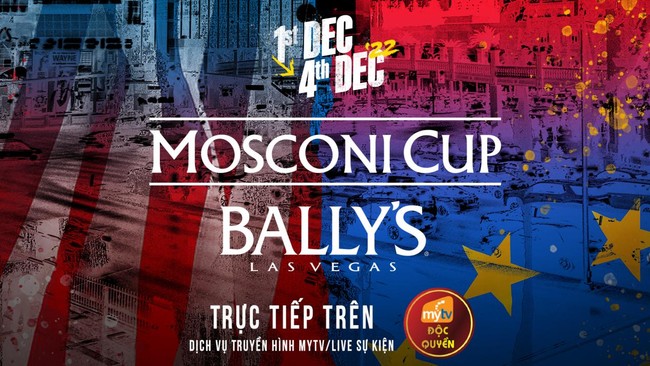 Giải Bi-a Pool Mosconi Cup 2022 danh giá trực tiếp và độc quyền trên Truyền hình MyTV - Ảnh 1.